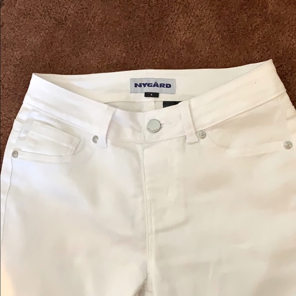 2 for $15! White Stretchy Cropped Pants - Picture 3 of 4